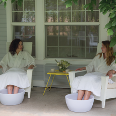 Foot soak at LSR Spa