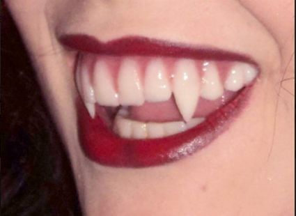 teeth fangs vampire vampiro canine dental tumblr oddities custom halloween humans colmillos female  girls ashland localsguide oregon makeup webs